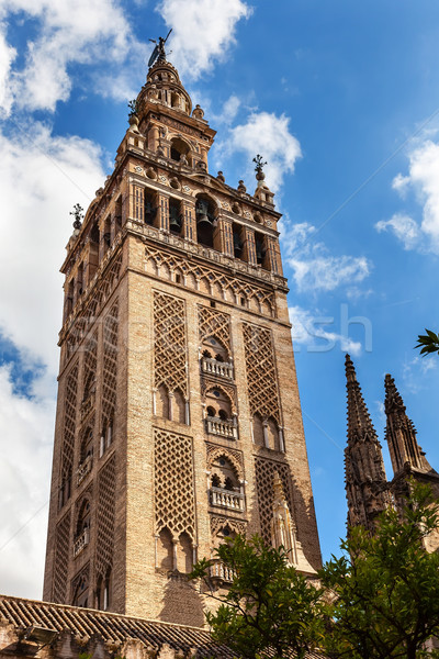 Cloche tour cathédrale Espagne statue saint [[stock_photo]] © billperry