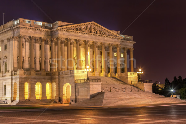 Stock photo: Senate US Capitol North Side  Night Stars Washington DC