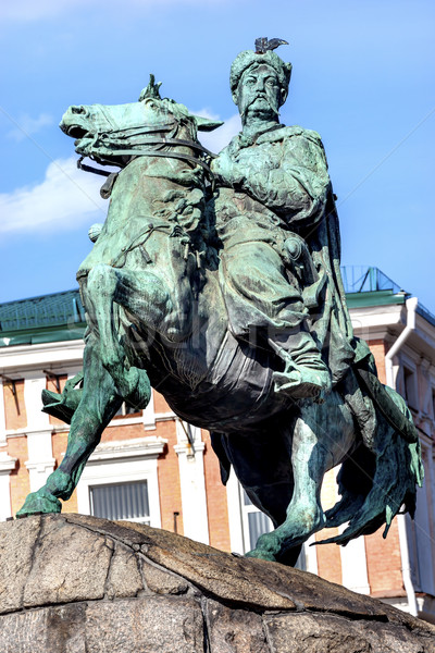 Bogdan Khmelnitsky Equestrian Statue Sofiyskaya Square Kiev Ukra Stock photo © billperry