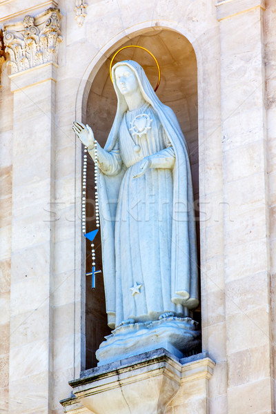 Mary Statue Rosary Bell Tower Angels Basilica of Lady of Rosary  Stock photo © billperry