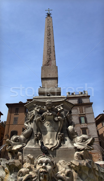Della Porta Fountain Front of Pantheon Rome Italy Stock photo © billperry