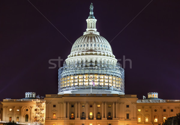 US Capitol South Side Construction Night Stars Washington DC Stock photo © billperry