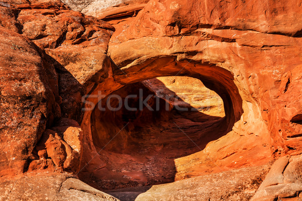 Tunnel Arch Second Rock Canyon Devils Garden Arches National Par Stock photo © billperry
