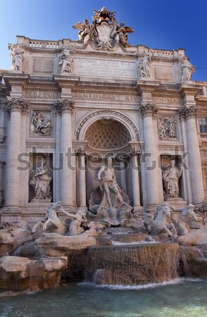 Trevi Çeşmesi Roma İtalya bitmiş mimar çalışmak Stok fotoğraf © billperry