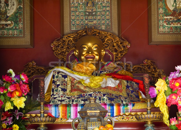 Nevet Buddha részletek buddhista templom Peking Stock fotó © billperry
