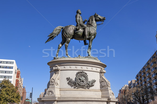 Foto stock: General · guerra · civil · estatua · luna · círculo · Washington · DC