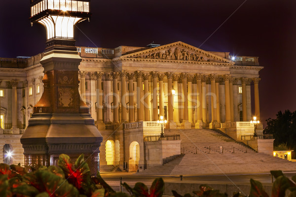 Senate US Capitol Light North Side  Night Stars Washington DC Stock photo © billperry