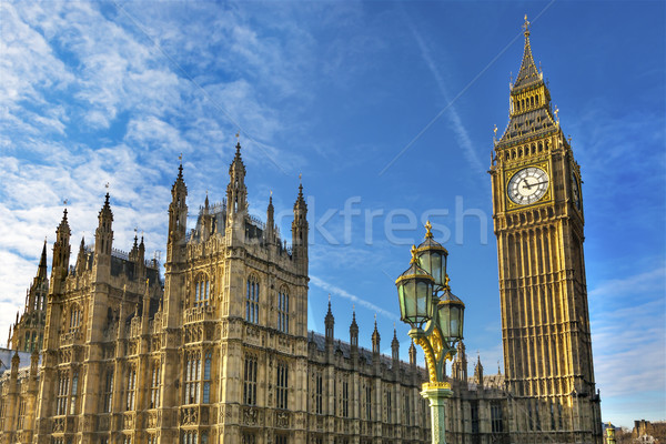 Big Ben Tower Westminster Bridge Houses of Parliament Westminste Stock photo © billperry