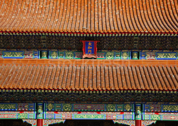 мужчин ворот Запретный город дворец Пекин Китай Сток-фото © billperry