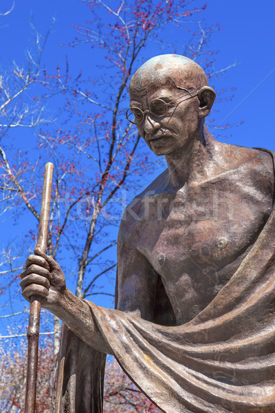 Gandhi Statue Indian Embassy Embassy Row Washington DC Stock photo © billperry