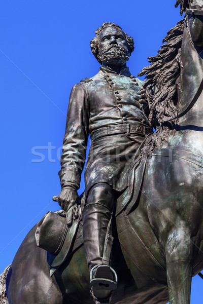 общий гражданская война статуя круга Вашингтон бронзовый Сток-фото © billperry