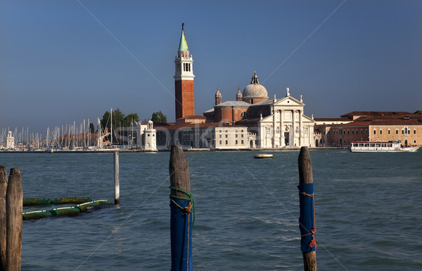 San Giorgio Maggiore Church Bell Tower Grand Canal Venice Italy Stock photo © billperry