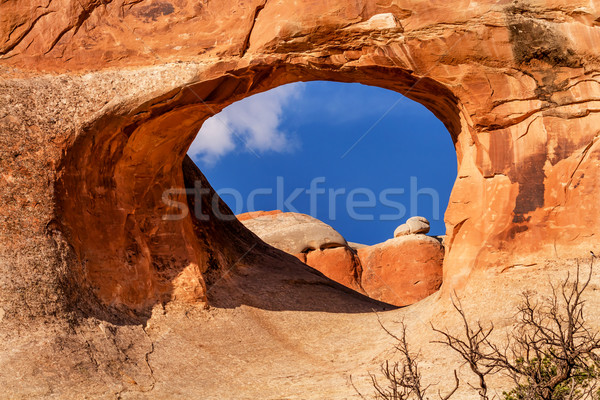 Tunnel Arch Rock Canyon Devils Garden Arches National Park Moab  Stock photo © billperry