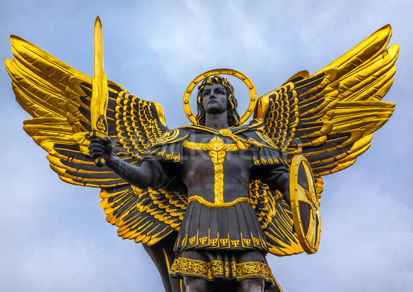 Laches Gate Saint Michael Statue Maidan Square Kiev Ukraine Stock photo © billperry