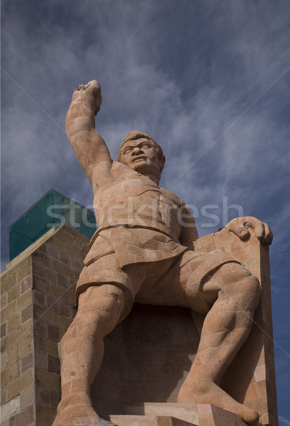 Posąg Meksyk napaść mexican wojny niebo Zdjęcia stock © billperry