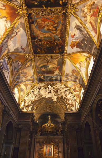 Biserică vopsit altar Roma Italia Imagine de stoc © billperry