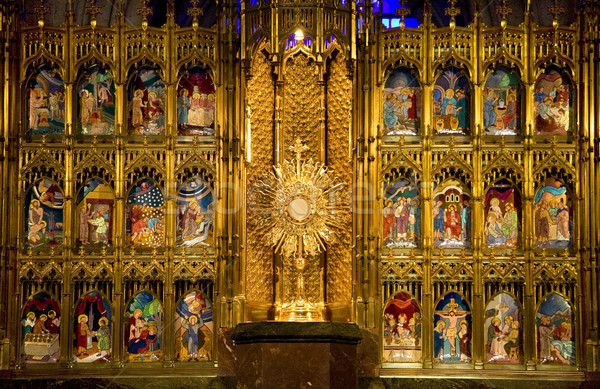 Golden Altar Close Up Temple of Atonement Guadalajara Stock photo © billperry