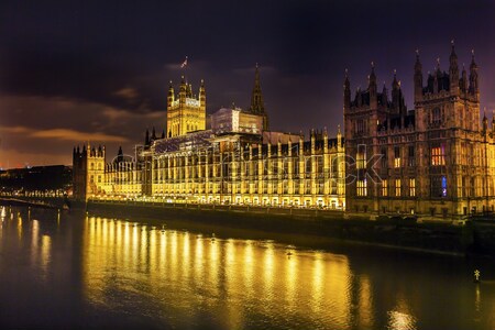 Big Ben Tower Westminster Bridge Nght Houses of Parliament Westm Stock photo © billperry