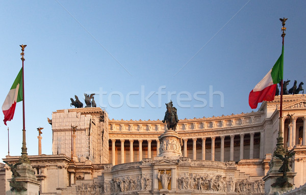 Vittorio Emanuele II Monument Tomb of Unknown Soldier End of Day Stock photo © billperry