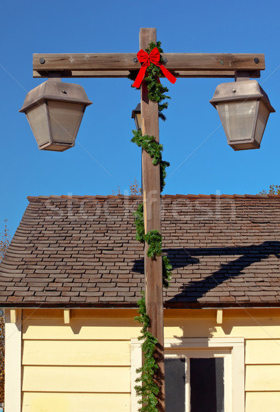 Christmas lamp post oude San Diego stad Stockfoto © billperry