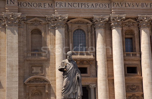 Saint Peter's Statue Basilica Outside Vatican Rome Italy Stock photo © billperry