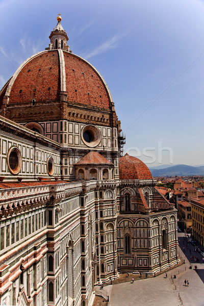 Duomo Cathedral Basilica From Giotto's Bell Tower Florence Italy Stock photo © billperry