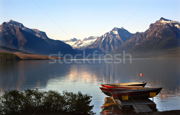 Lake McDonald Boats Glacier National Park Stock photo © billperry