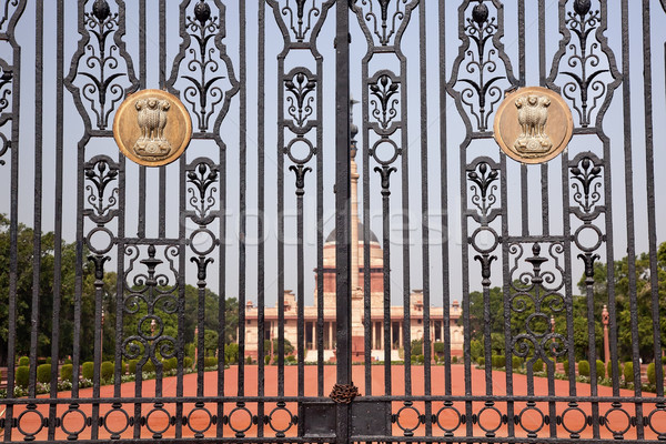 Vasaló hivatalos lakás elnök kapu Új-Delhi Stock fotó © billperry