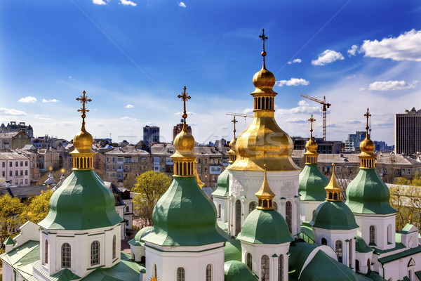 Saint Sophia Sofia Cathedral Spires Tower Sofiyskaya Square Kiev Stock photo © billperry