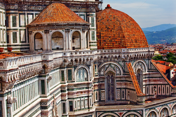 Duomo Cathedral Basilica From Giotto's Bell Tower Florence Italy Stock photo © billperry