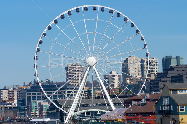 Ferris Wheel Buildings Waterfront Seattle Washington Stock photo © billperry