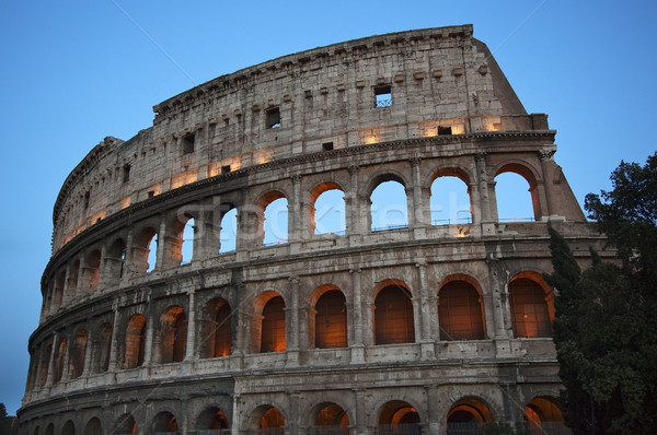 Dettagli colosseo sera Roma Italia città Foto d'archivio © billperry