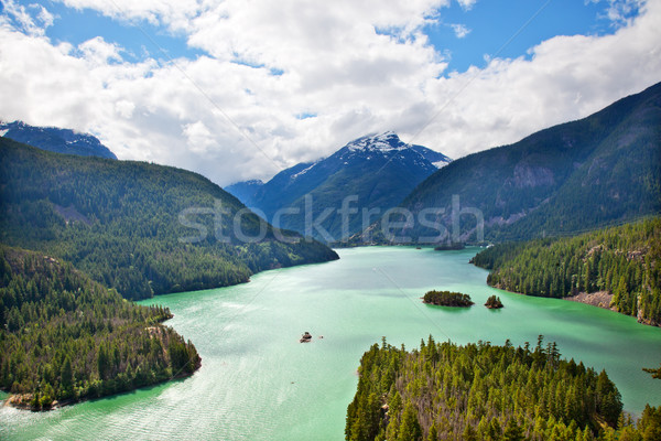Diablo Lake Boat North Cascades National Park Washington Pacific Stock photo © billperry