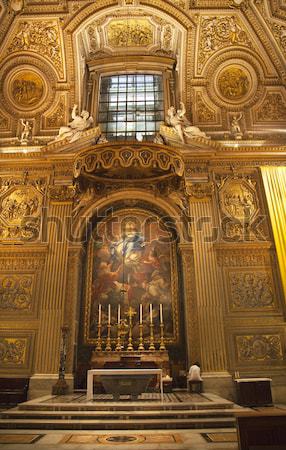 Basilica Dome Mary Baby Statue Santa Iglesia Collegiata de San I Stock photo © billperry