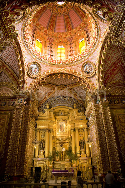 [[stock_photo]]: église · intérieur · autel · dôme · Mexique