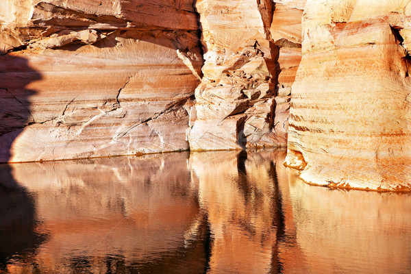 Foto stock: Canón · reflexión · lago · Arizona · naranja