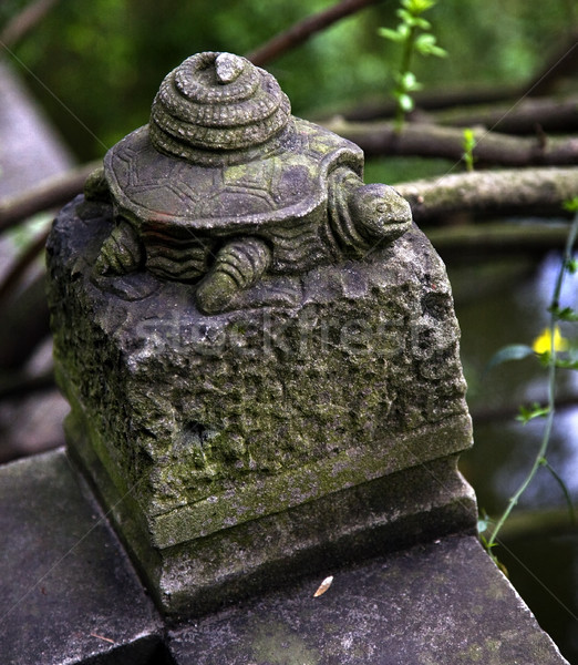 Stone Turtel on Wall Wuhou Three Kingdoms Chengdu Sichuan China Stock photo © billperry