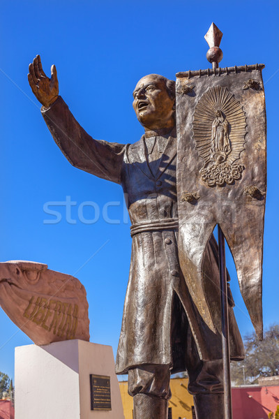 Hidalgo Statue Liberty Road Sanctuary of Jesus Atotonilco Mexico Stock photo © billperry
