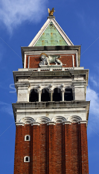Campanile Bell Tower Saint Mark's Lion Venice Italy Stock photo © billperry