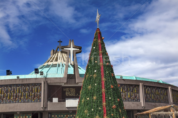 New Basilica Shrine of Guadalupe Christmas Tree Mexico City Mexi Stock photo © billperry