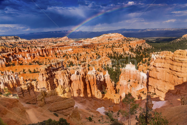 Rainbow Storm Amphitheater Hoodoos Bryce Point Bryce Canyon Nati Stock photo © billperry