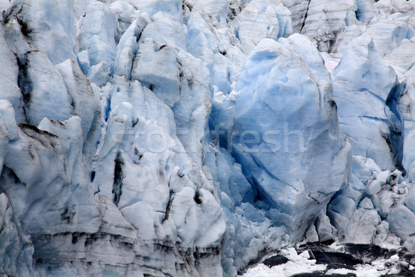 Blau icy Gletscher Alaska Eis Textur Stock foto © billperry