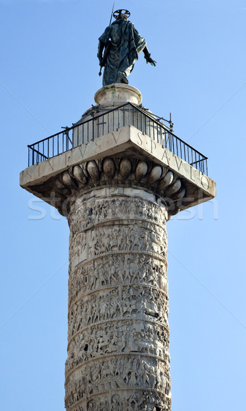 Marcus Aurelius Column Piazza Colonna Rome Italy Stock photo © billperry