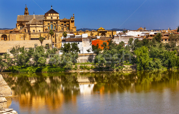 Kule nehir çan İspanya cami katedral Stok fotoğraf © billperry