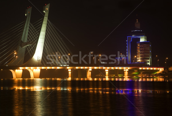 Most Chiny noc rzeki światła Zdjęcia stock © billperry