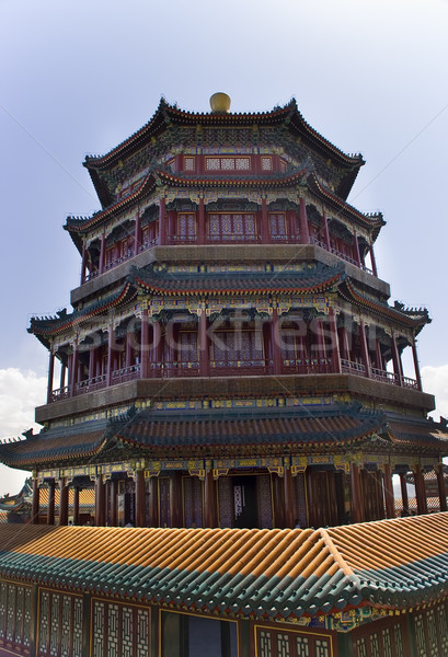 Longevity Hill Tower of the Fragrance of the Buddha Summer Palac Stock photo © billperry