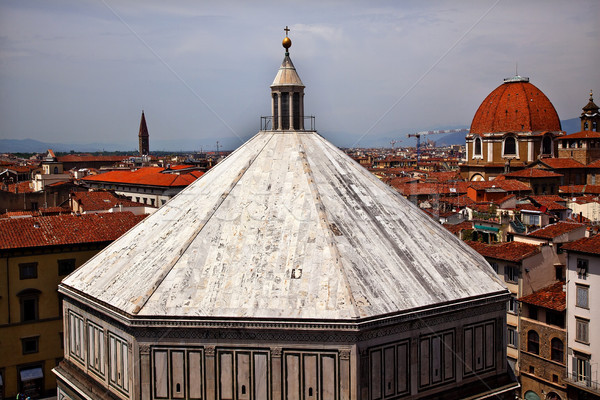 Bapistry From Giotto's Bell Tower Florence Italy Stock photo © billperry