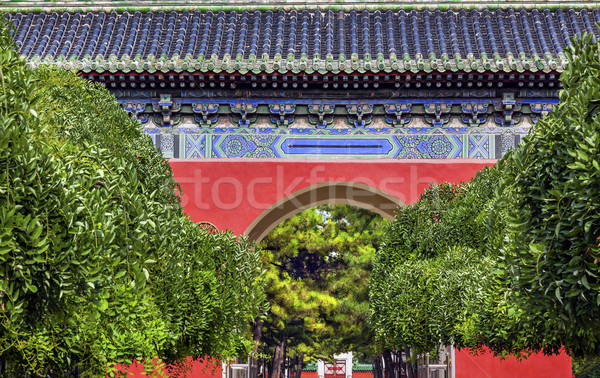 Red Gate Temple of Sun City Park Beijing, China Stock photo © billperry