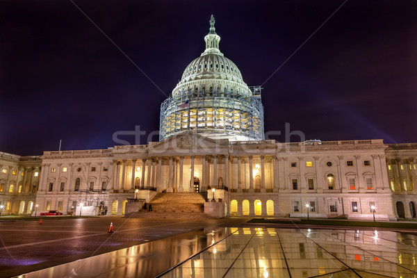 US Capitol North Side Construction Night Stars Washington DC Ref Stock photo © billperry