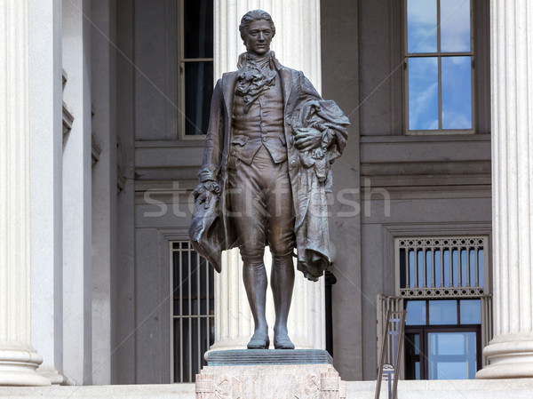 Skarbiec dział posąg Washington DC dedykowane jeden Zdjęcia stock © billperry